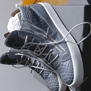 Giuseppe Zanotti sneakers, Silver/Blue, Size 46